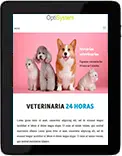 plantilla web en tableta